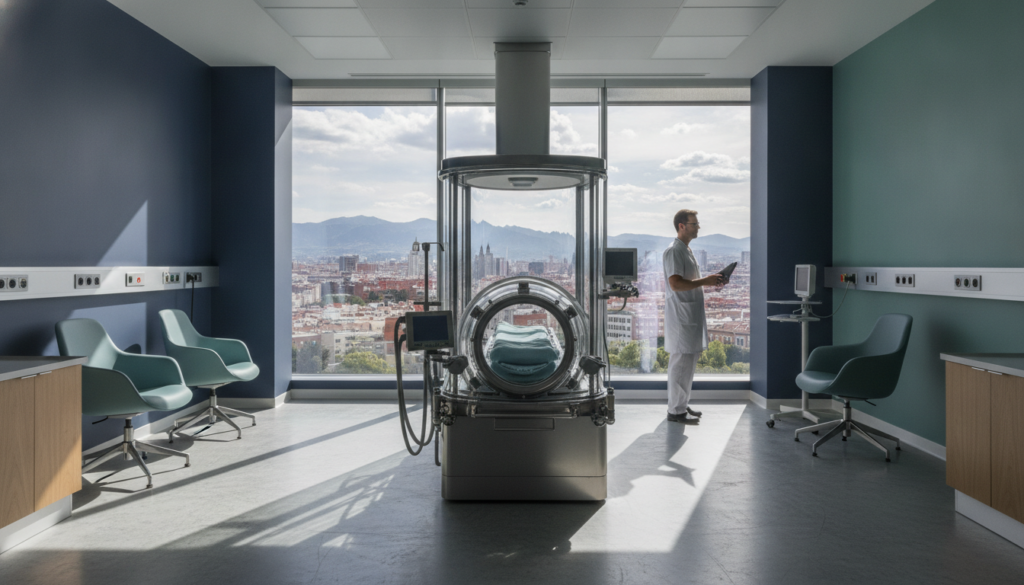 Cámara hiperbárica monoplaza en una unidad hospitalaria de Madrid